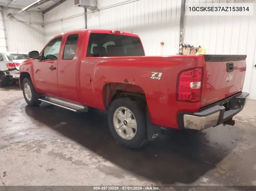 2010 Chevrolet Silverado 1500 Lt VIN: 1GCSKSE37AZ153814 Lot: 39733029