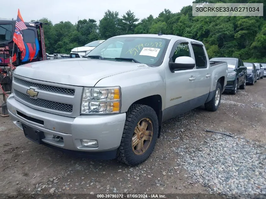 2010 Chevrolet Silverado 1500 Lt VIN: 3GCRKSE33AG271034 Lot: 39790372