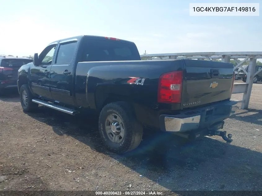 2010 Chevrolet Silverado 2500Hd Ltz VIN: 1GC4KYBG7AF149816 Lot: 40584930