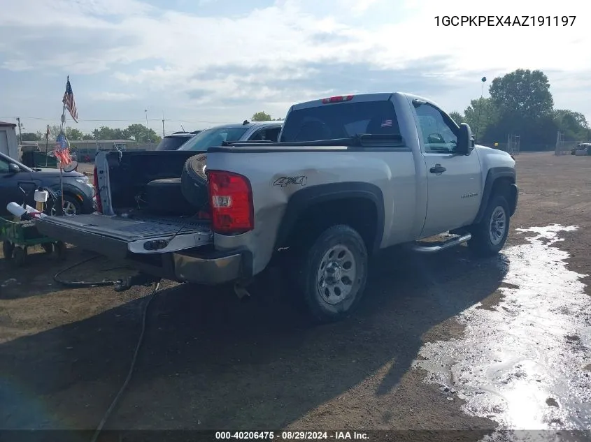 2010 Chevrolet Silverado 1500 Work Truck VIN: 1GCPKPEX4AZ191197 Lot: 40206475