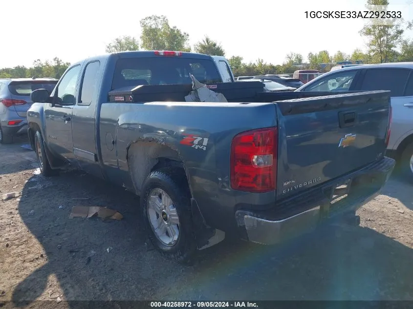 1GCSKSE33AZ292533 2010 Chevrolet Silverado K1500 Lt