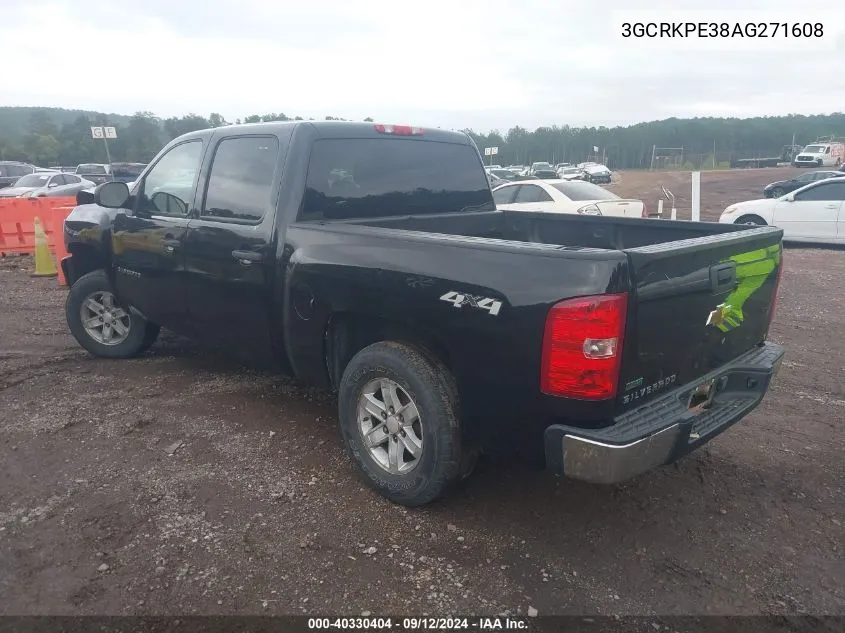 2010 Chevrolet Silverado 1500 Work Truck VIN: 3GCRKPE38AG271608 Lot: 40330404