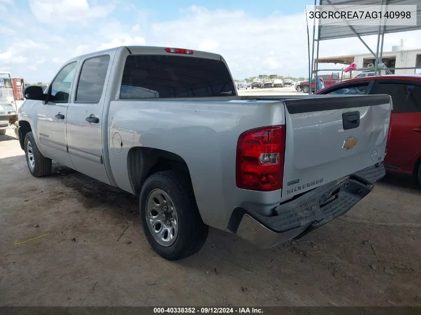 2010 Chevrolet Silverado 1500 Ls VIN: 3GCRCREA7AG140998 Lot: 40338352