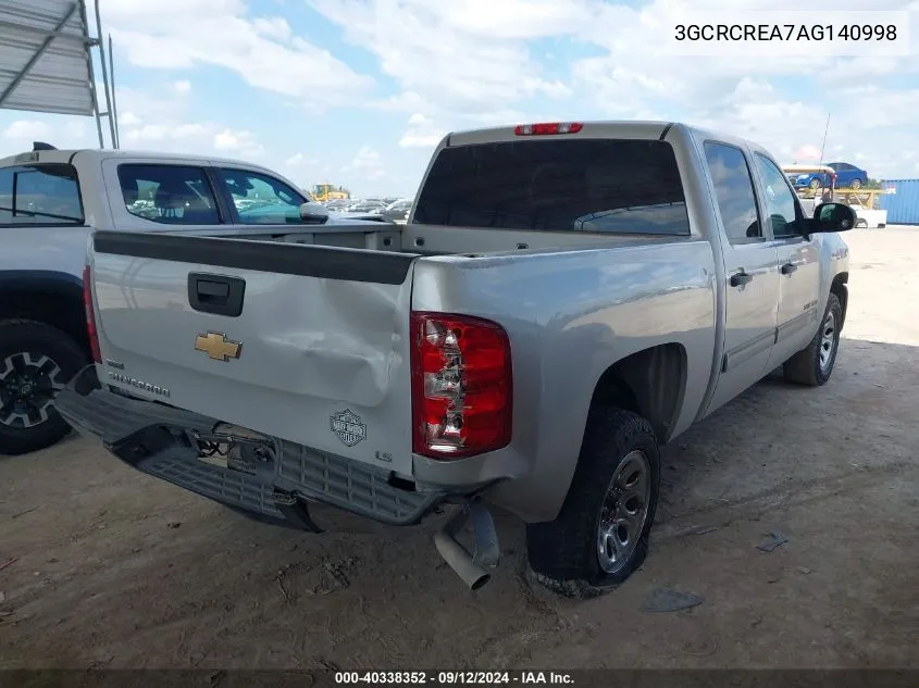 2010 Chevrolet Silverado 1500 Ls VIN: 3GCRCREA7AG140998 Lot: 40338352