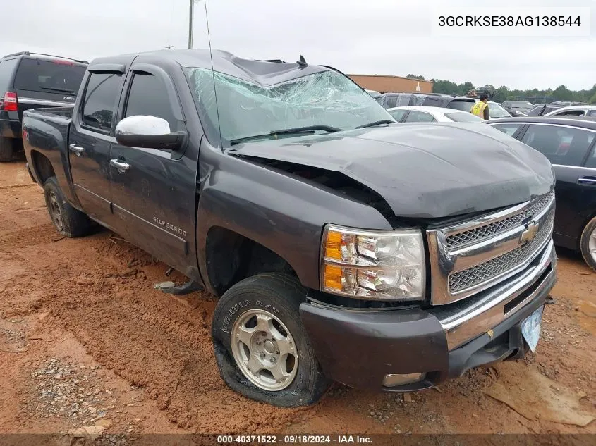 2010 Chevrolet Silverado K1500 Lt VIN: 3GCRKSE38AG138544 Lot: 40371522