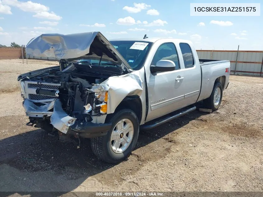 2010 Chevrolet Silverado 1500 Lt VIN: 1GCSKSE31AZ251575 Lot: 40372018