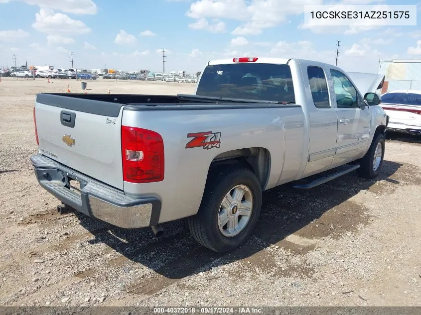 2010 Chevrolet Silverado 1500 Lt VIN: 1GCSKSE31AZ251575 Lot: 40372018