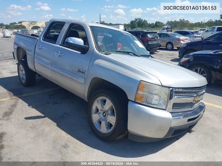 2010 Chevrolet Silverado 1500 Lt VIN: 3GCRCSE01AG136153 Lot: 40384425