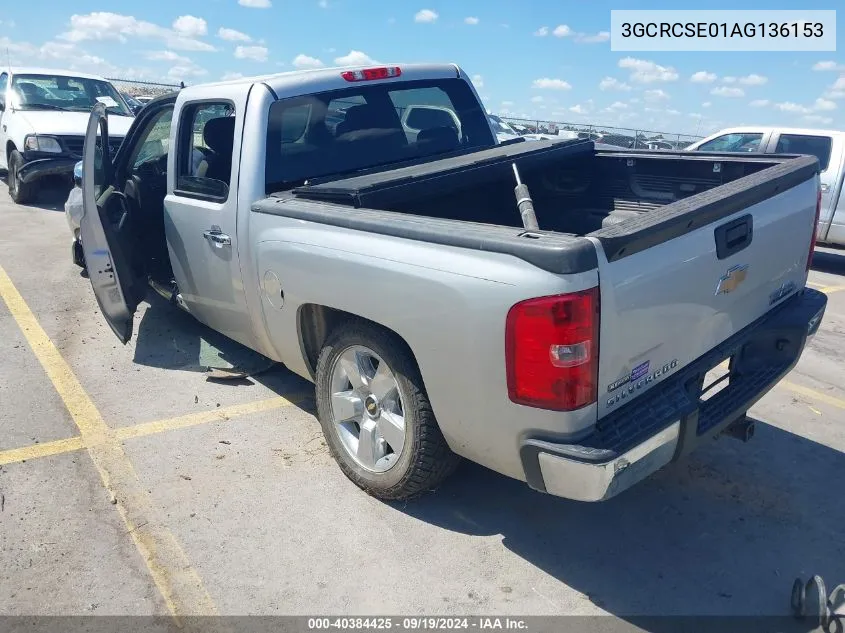 2010 Chevrolet Silverado 1500 Lt VIN: 3GCRCSE01AG136153 Lot: 40384425