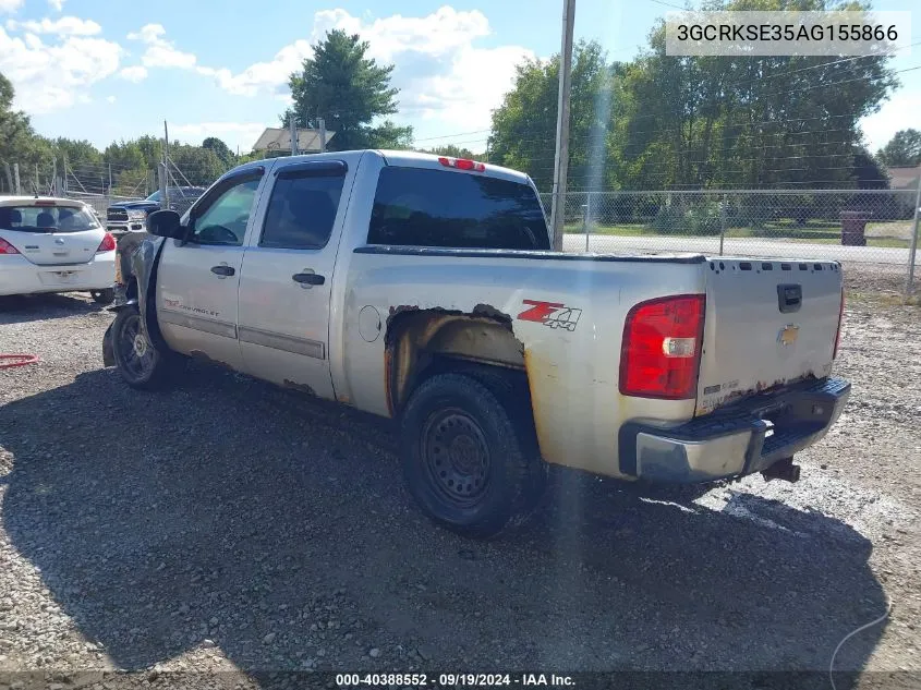 2010 Chevrolet Silverado 1500 Lt VIN: 3GCRKSE35AG155866 Lot: 40388552