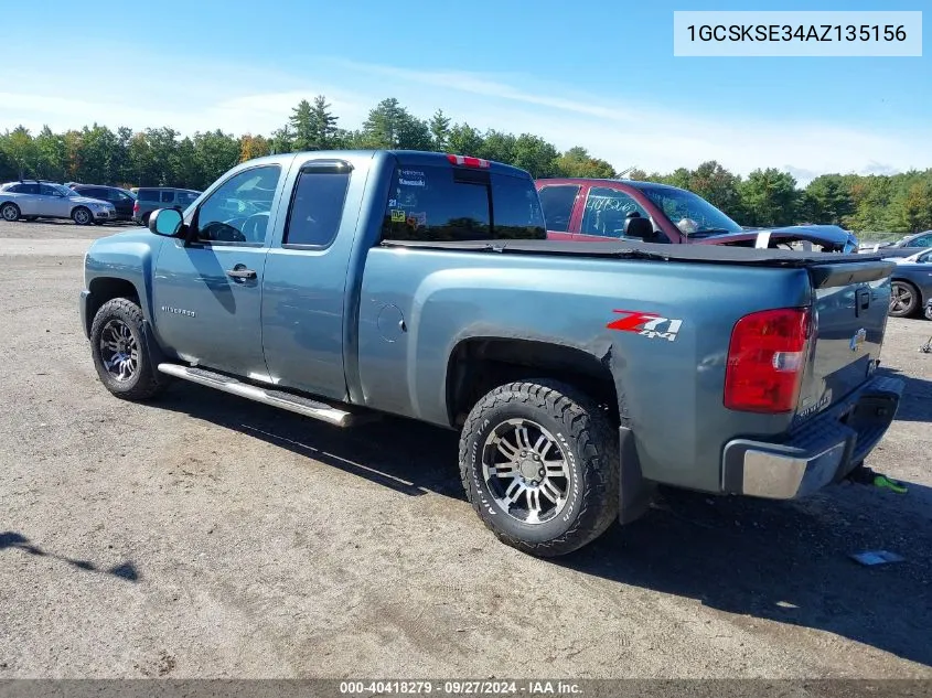 2010 Chevrolet Silverado 1500 Lt VIN: 1GCSKSE34AZ135156 Lot: 40418279