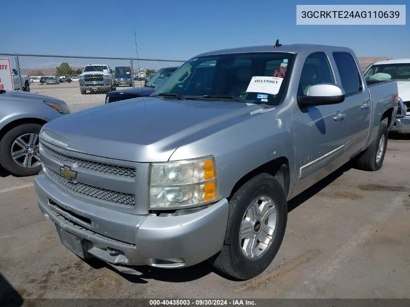 2010 Chevrolet Silverado 1500 Ltz VIN: 3GCRKTE24AG110639 Lot: 40435003