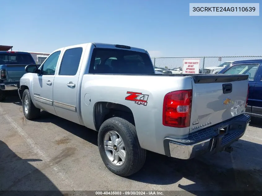 2010 Chevrolet Silverado 1500 Ltz VIN: 3GCRKTE24AG110639 Lot: 40435003