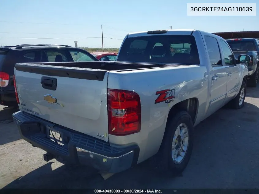 2010 Chevrolet Silverado 1500 Ltz VIN: 3GCRKTE24AG110639 Lot: 40435003