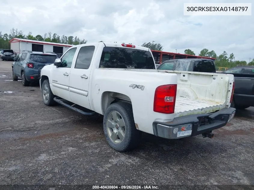 2010 Chevrolet Silverado K1500 Lt VIN: 3GCRKSE3XAG148797 Lot: 40438604