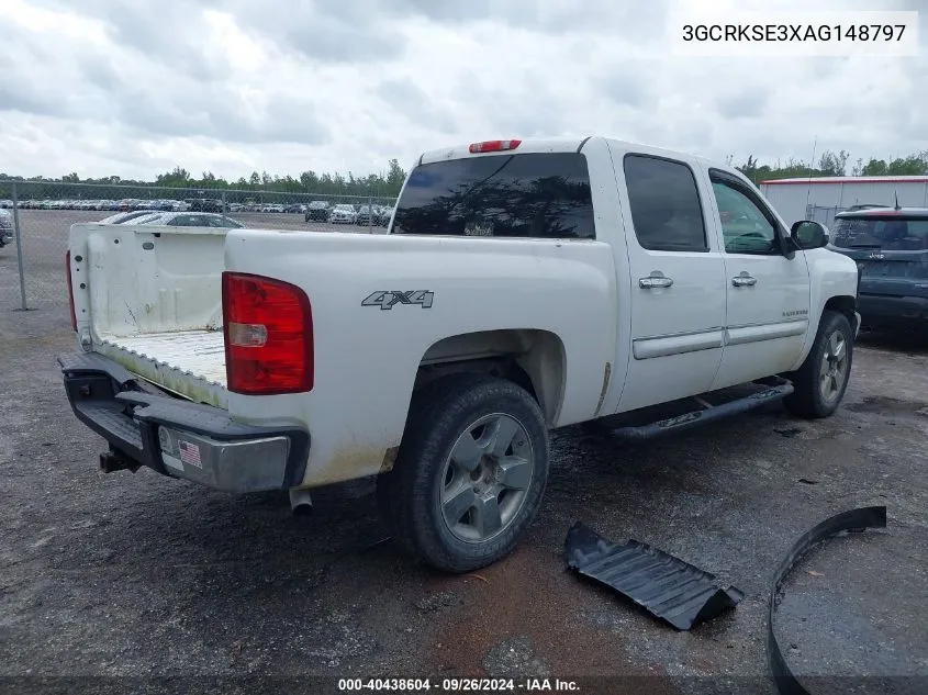 2010 Chevrolet Silverado K1500 Lt VIN: 3GCRKSE3XAG148797 Lot: 40438604