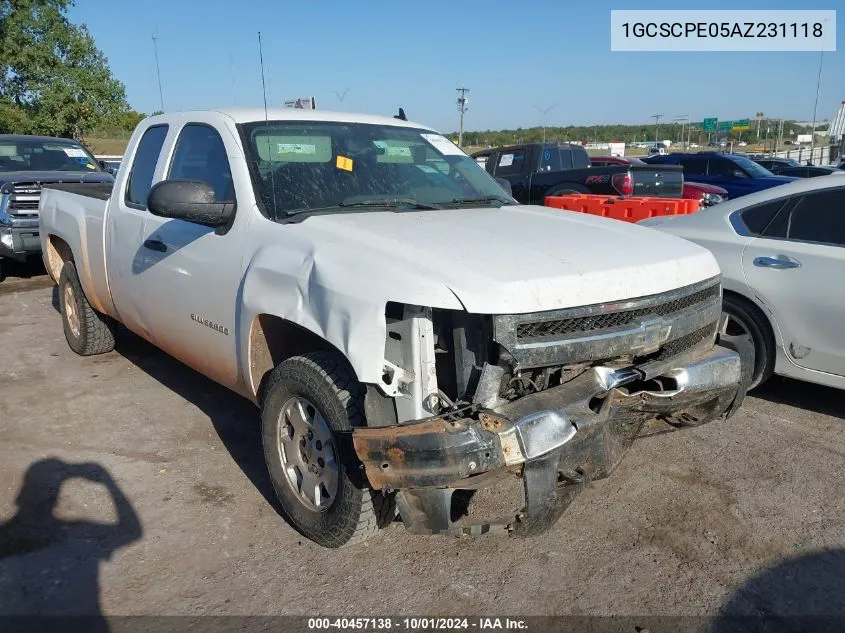 2010 Chevrolet Silverado 1500 Work Truck VIN: 1GCSCPE05AZ231118 Lot: 40457138