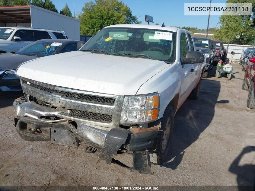 2010 Chevrolet Silverado 1500 Work Truck VIN: 1GCSCPE05AZ231118 Lot: 40457138