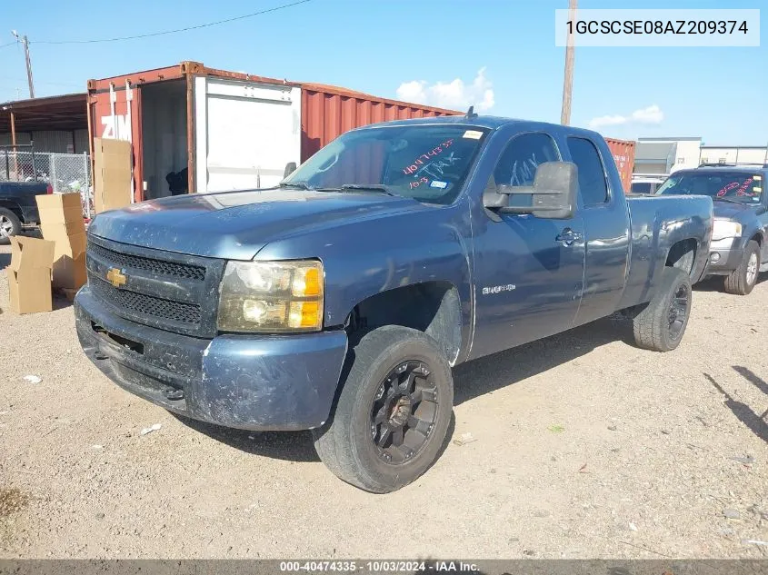 2010 Chevrolet Silverado 1500 Lt VIN: 1GCSCSE08AZ209374 Lot: 40474335