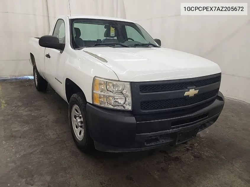 2010 Chevrolet Silverado C1500 VIN: 1GCPCPEX7AZ205672 Lot: 40527894