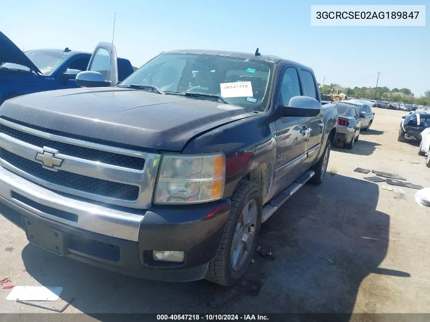 2010 Chevrolet Silverado 1500 Lt VIN: 3GCRCSE02AG189847 Lot: 40547218