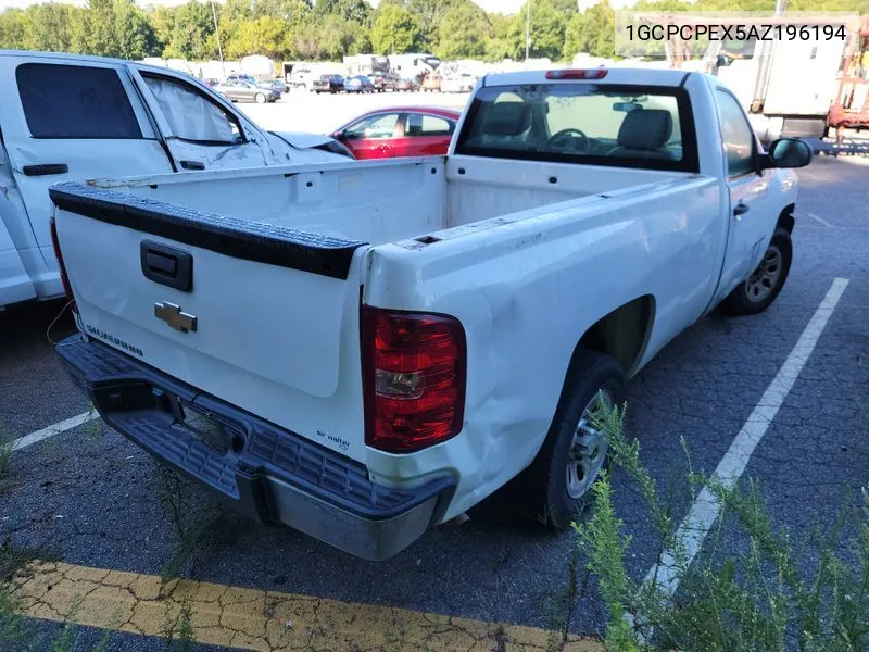 2010 Chevrolet Silverado 1500 Work Truck VIN: 1GCPCPEX5AZ196194 Lot: 40578274