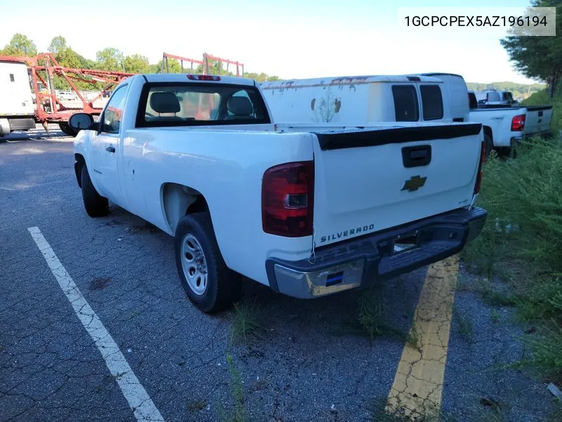 2010 Chevrolet Silverado 1500 Work Truck VIN: 1GCPCPEX5AZ196194 Lot: 40578274