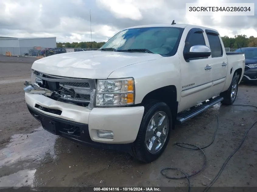 2010 Chevrolet Silverado 1500 Ltz VIN: 3GCRKTE34AG286034 Lot: 40614116