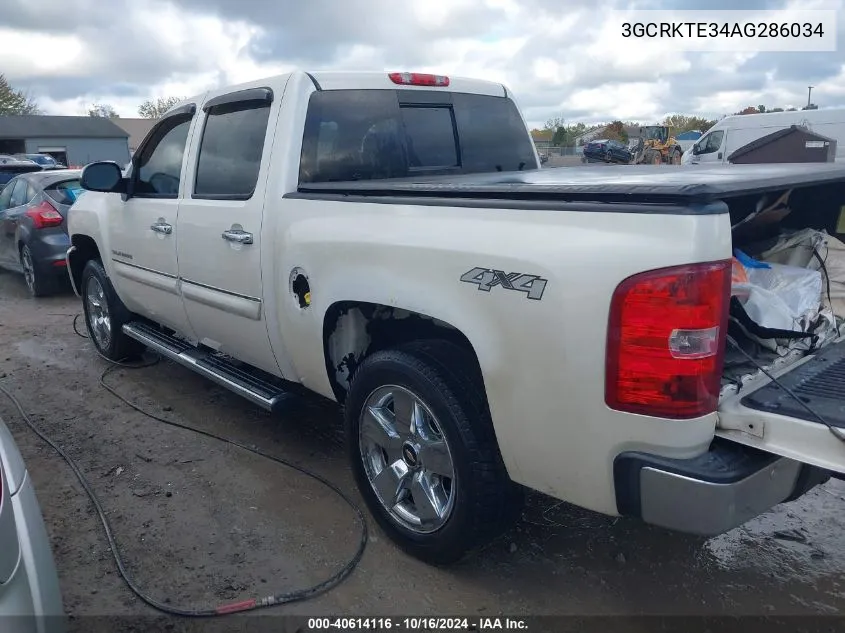 2010 Chevrolet Silverado 1500 Ltz VIN: 3GCRKTE34AG286034 Lot: 40614116