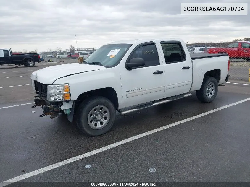 2010 Chevrolet Silverado 1500 Lt VIN: 3GCRKSEA6AG170794 Lot: 40683394