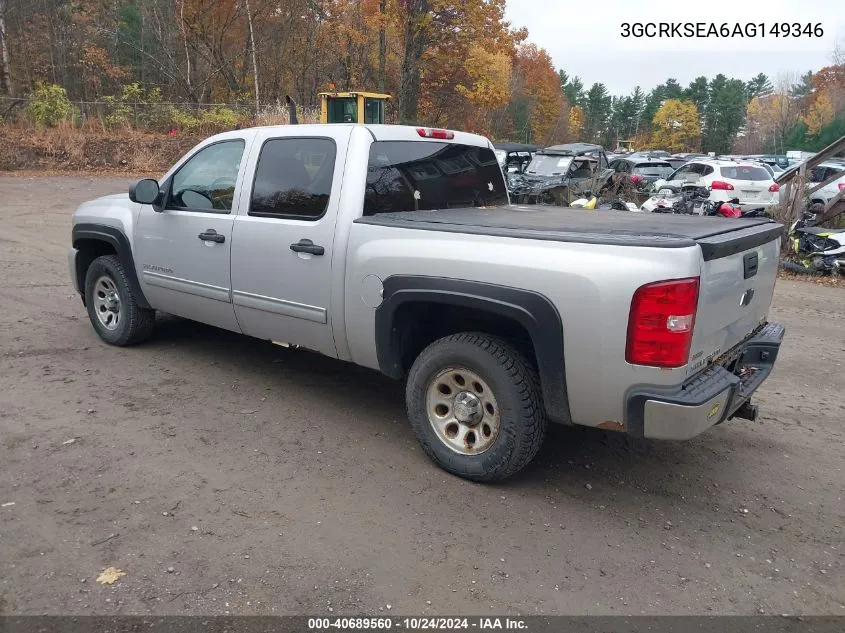 2010 Chevrolet Silverado 1500 Lt VIN: 3GCRKSEA6AG149346 Lot: 40689560