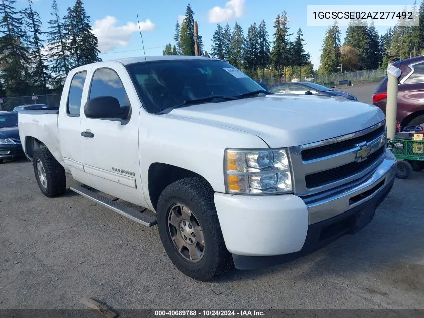 1GCSCSE02AZ277492 2010 Chevrolet Silverado 1500 Lt