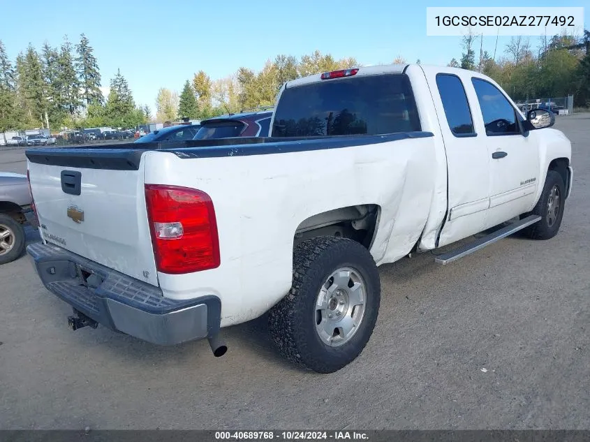 1GCSCSE02AZ277492 2010 Chevrolet Silverado 1500 Lt