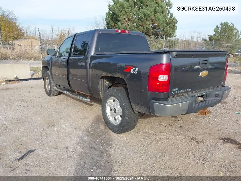 2010 Chevrolet Silverado 1500 Lt VIN: 3GCRKSE31AG260498 Lot: 40741654