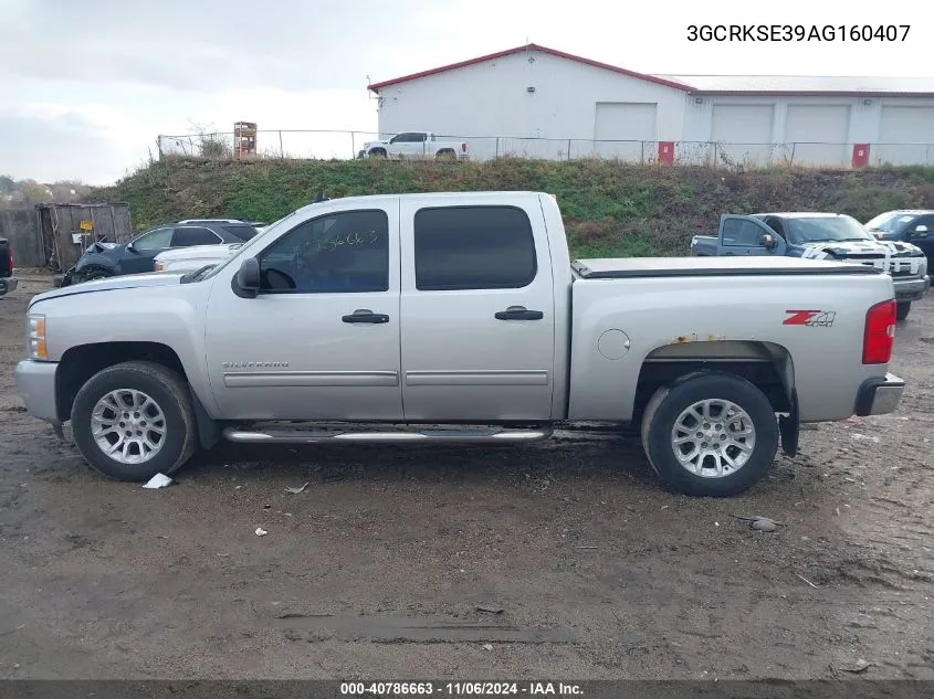 2010 Chevrolet Silverado 1500 Lt VIN: 3GCRKSE39AG160407 Lot: 40786663