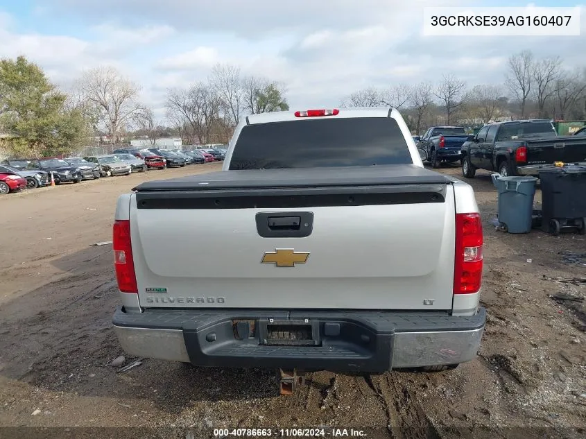 2010 Chevrolet Silverado 1500 Lt VIN: 3GCRKSE39AG160407 Lot: 40786663