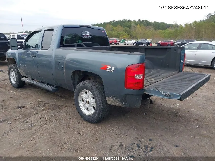 2010 Chevrolet Silverado 1500 Lt VIN: 1GCSKSE36AZ248011 Lot: 40828204