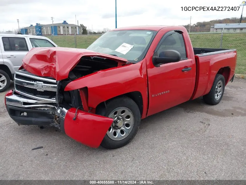 2010 Chevrolet Silverado 1500 Work Truck VIN: 1GCPCPEX4AZ272407 Lot: 40855588