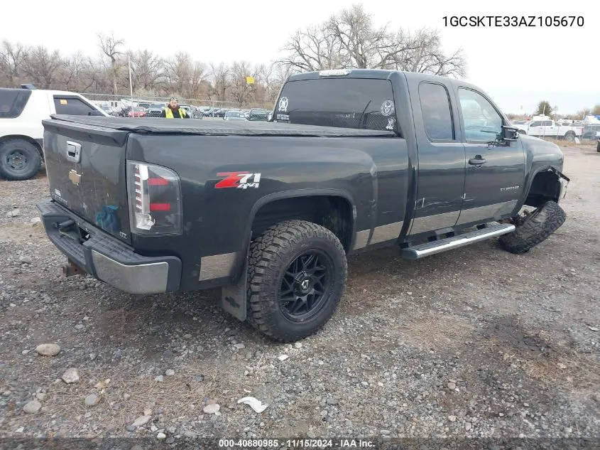 2010 Chevrolet Silverado 1500 Ltz VIN: 1GCSKTE33AZ105670 Lot: 40880985