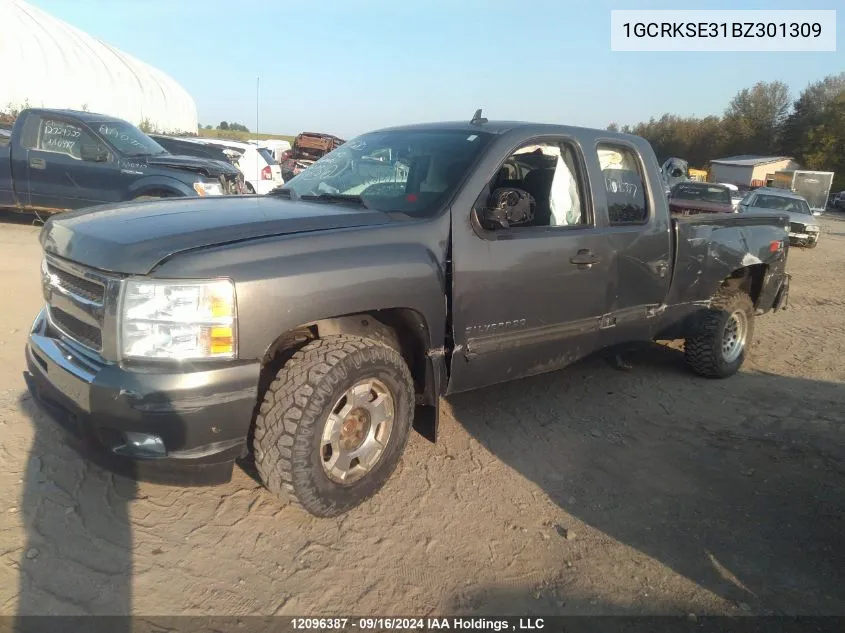 2011 Chevrolet Silverado 1500 VIN: 1GCRKSE31BZ301309 Lot: 12096387