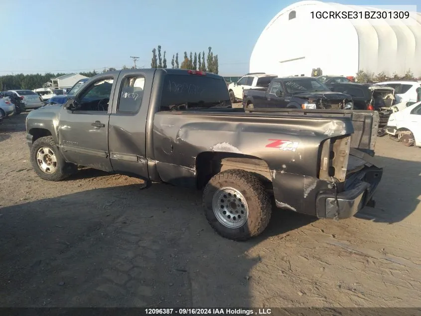 2011 Chevrolet Silverado 1500 VIN: 1GCRKSE31BZ301309 Lot: 12096387