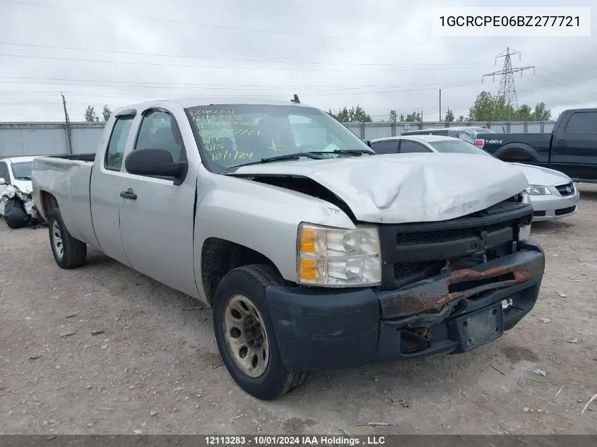 1GCRCPE06BZ277721 2011 Chevrolet Silverado C1500