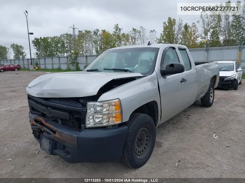 2011 Chevrolet Silverado C1500 VIN: 1GCRCPE06BZ277721 Lot: 12113283