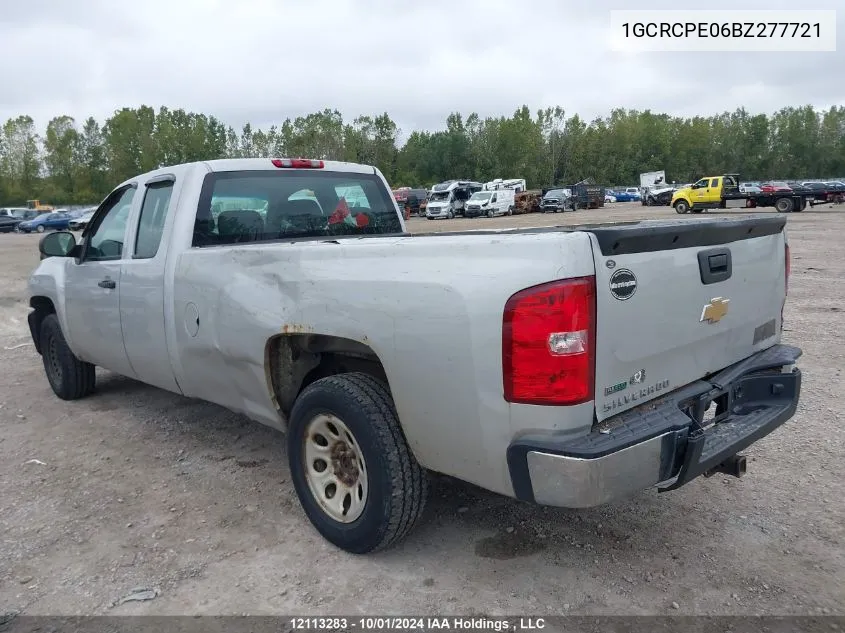 2011 Chevrolet Silverado C1500 VIN: 1GCRCPE06BZ277721 Lot: 12113283