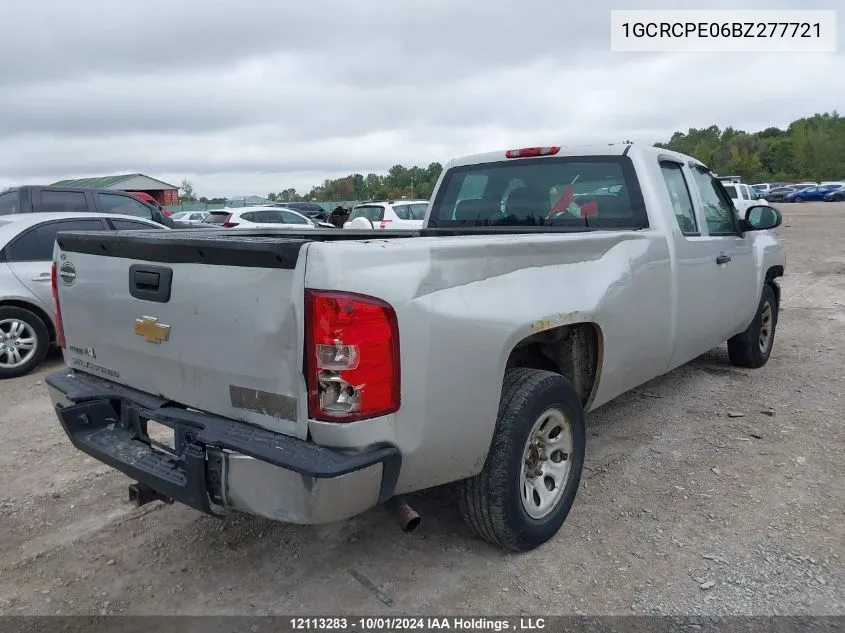 2011 Chevrolet Silverado C1500 VIN: 1GCRCPE06BZ277721 Lot: 12113283