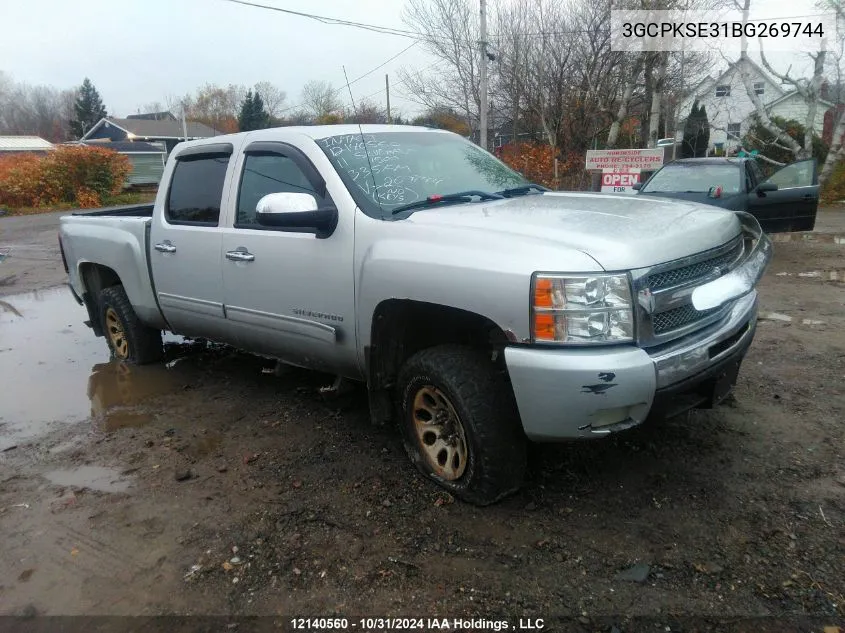 2011 Chevrolet Silverado 1500 VIN: 3GCPKSE31BG269744 Lot: 12140560