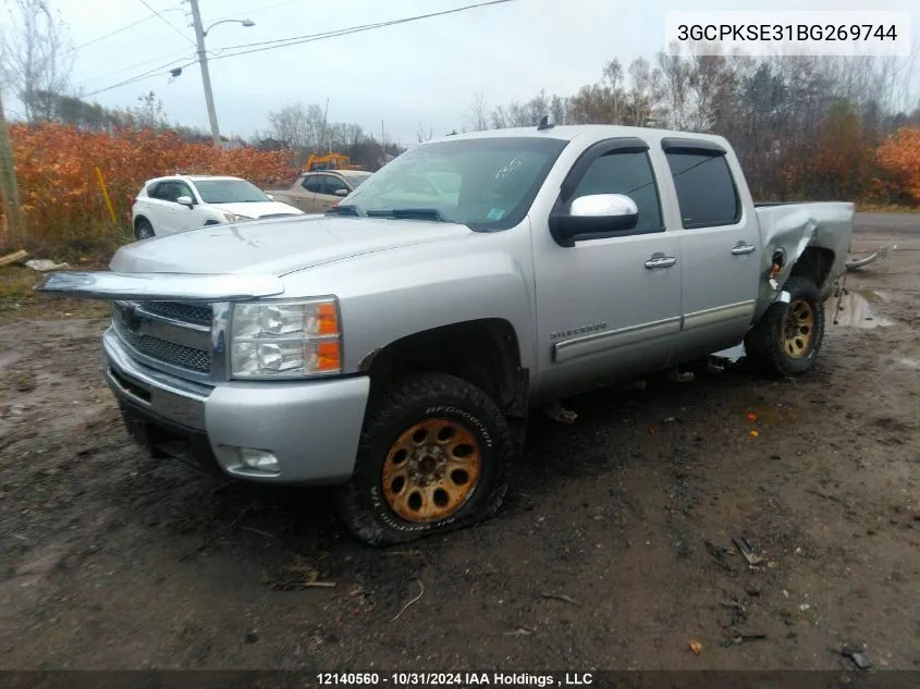 2011 Chevrolet Silverado 1500 VIN: 3GCPKSE31BG269744 Lot: 12140560