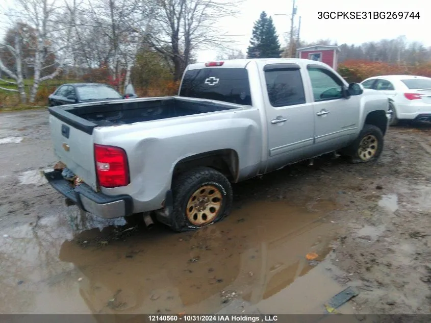 2011 Chevrolet Silverado 1500 VIN: 3GCPKSE31BG269744 Lot: 12140560