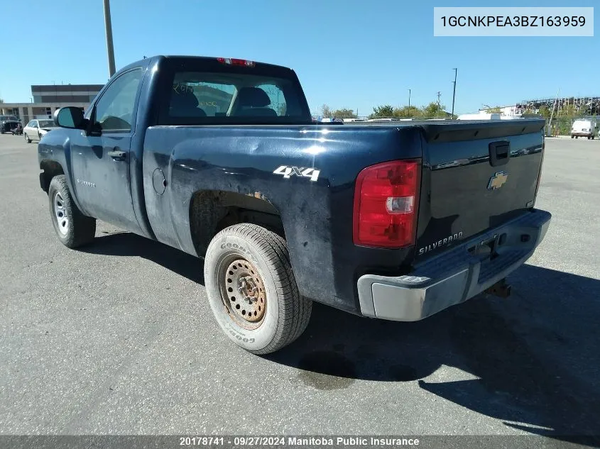 2011 Chevrolet Silverado 1500 Wt VIN: 1GCNKPEA3BZ163959 Lot: 20178741