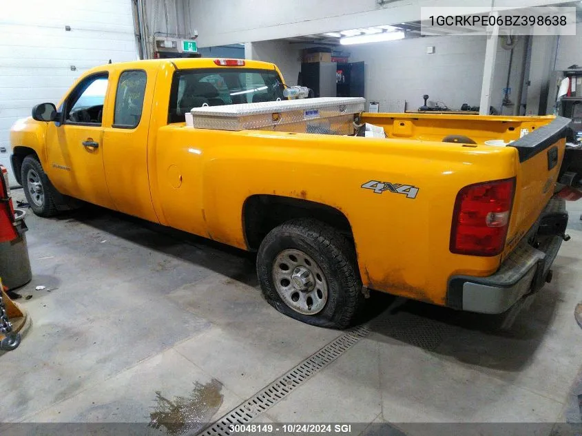 2011 Chevrolet Silverado K1500 VIN: 1GCRKPE06BZ398638 Lot: 30048149